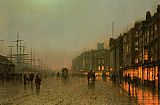 John Atkinson Grimshaw Famous Paintings - Liverpool from Wapping
